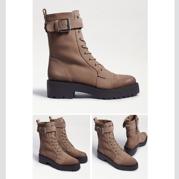 Sam Edelman Shoes - Sam Edelman Suede Combat Boot Junip Safari Tan NWT 7.5 Lug Sole Moto Platform